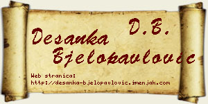 Desanka Bjelopavlović vizit kartica